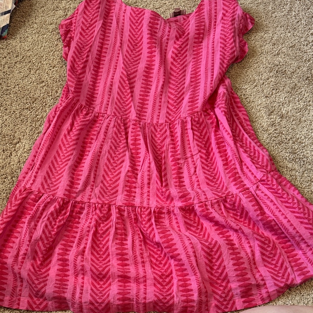 J. Crew Pink Patterned Mini Dress